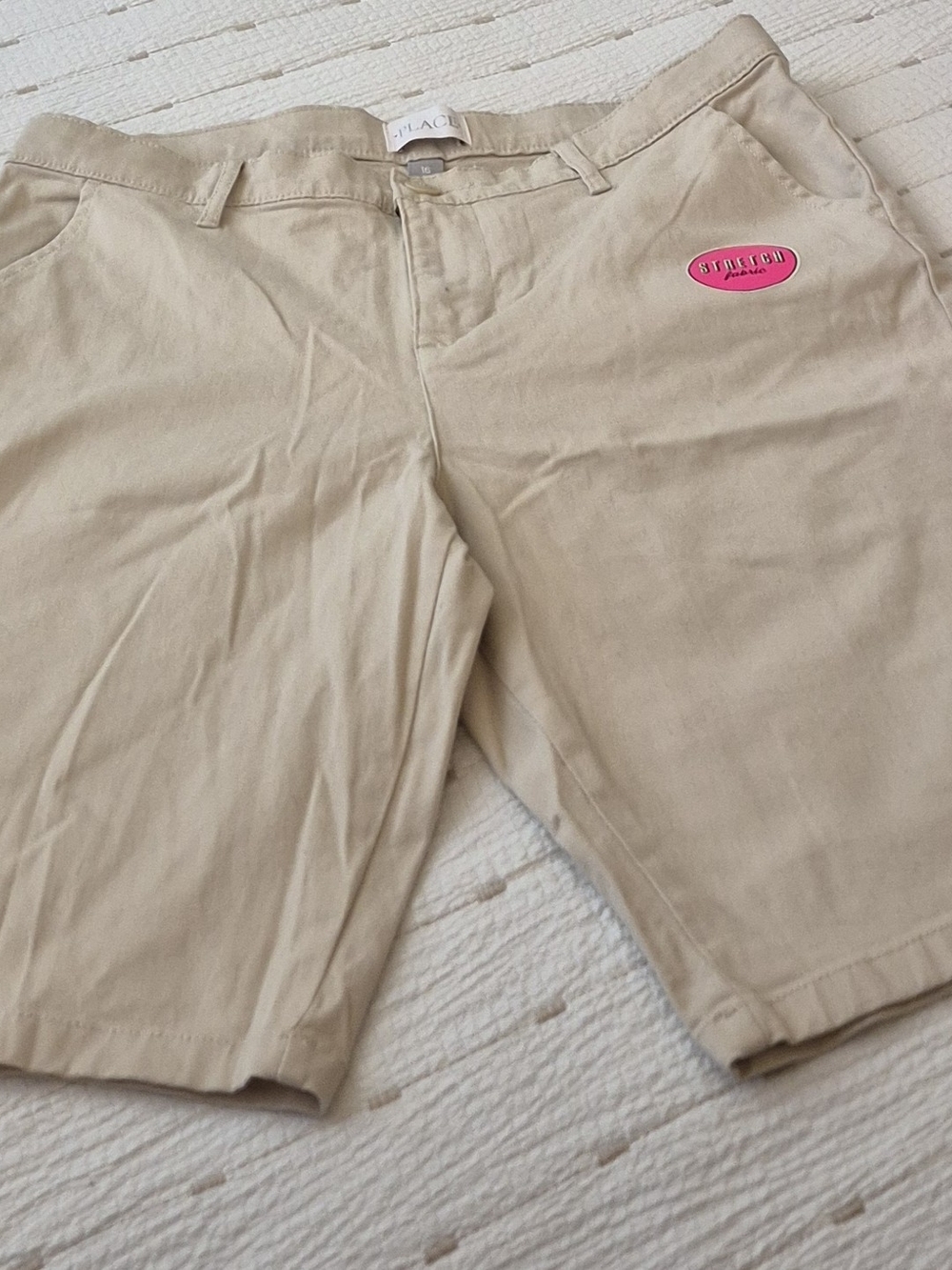The Children's Place Women's Khaki Stretch Bermuda Shorts